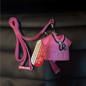 Bath & Body Works Pink Nurse Scrub Lanyard with Stethoscope Charm